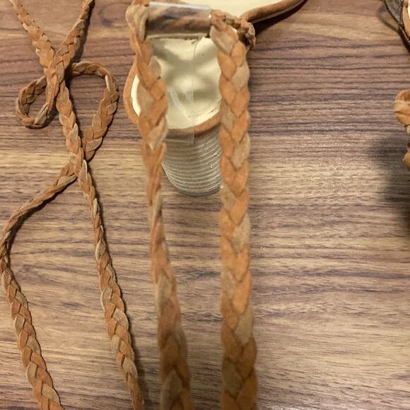 Rich Erani NYFC Suede & PVC Gladiator Sandal in Brown. Size 37.5/7.5. - Picture 5 of 9